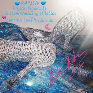 "MARILYN" Custom Order Crystal Diamante Stiletto Pumps