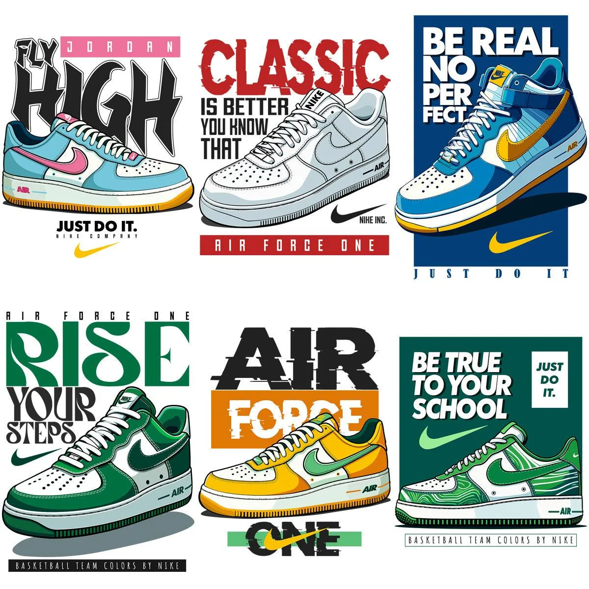 15 Sneakers Brands Designs Bundle PNG AI PDF