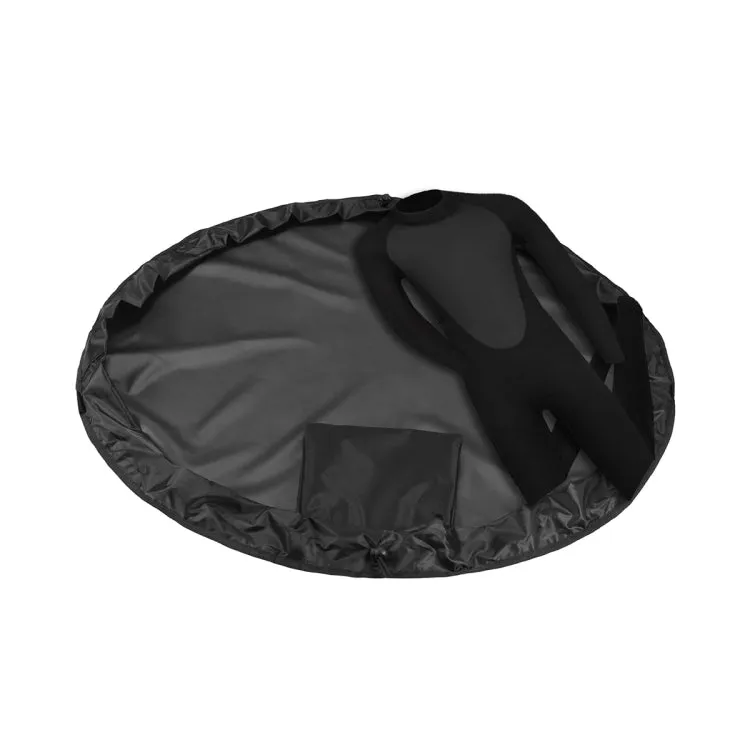 210D Oxford Cloth Beach Swimsuit Wetsuit Storage Bag Quick Change Bag, Specification:Diameter 130cm(Black)