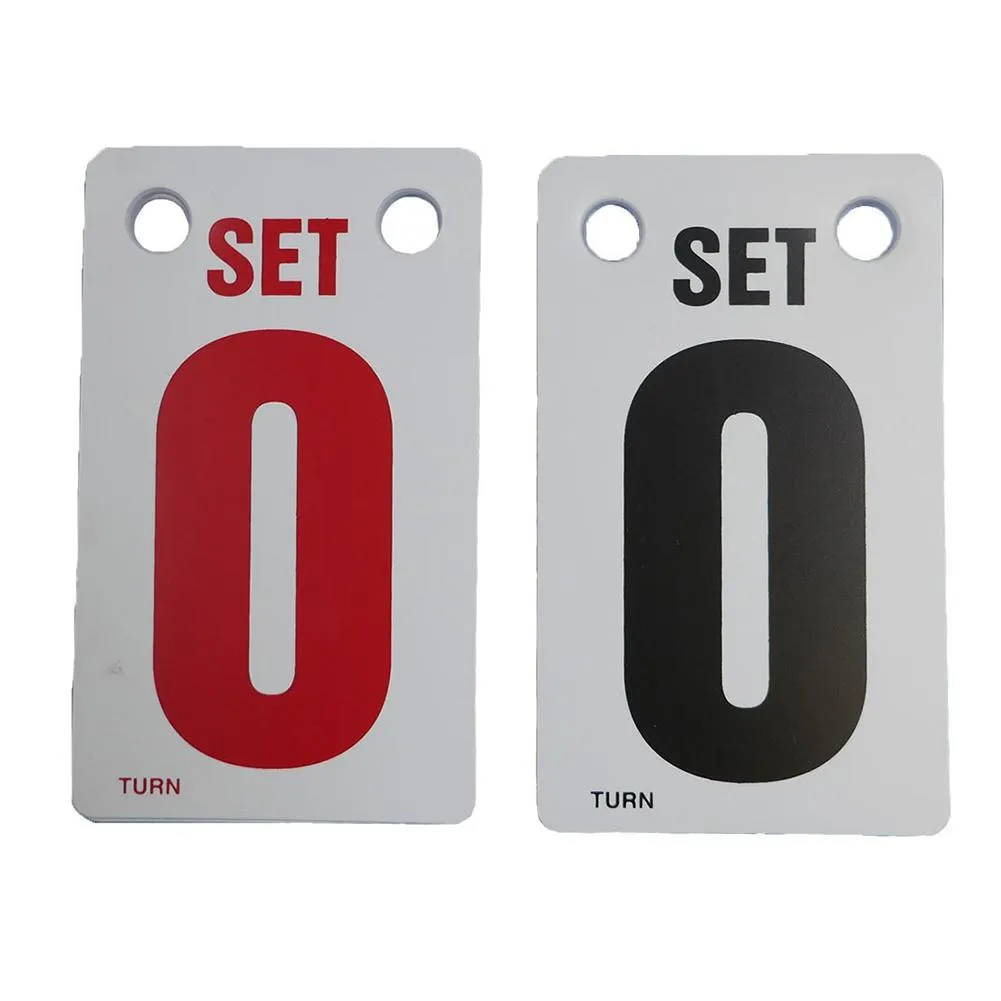 3 Inch by 5 Inch Set Card, Black and Red