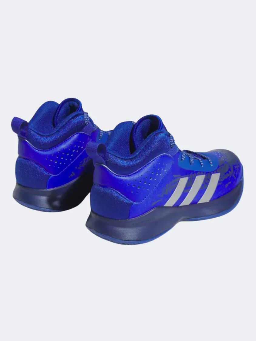 Adidas Cross Em Up 5 Ps-Boys Basketball Shoes Royal Blue