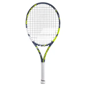 Aero Junior 25 Prestrung Tennis Racquet Grey and Yellow