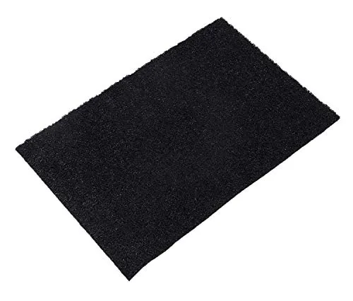 Amazon Brand - Solimo Rubber Anti Slip 1 Piece Medium Size Door Mat 24'X36'' (Black), Large Rectangle