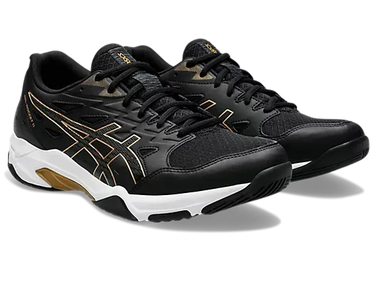 Asics Gel-Rocket 11 Unisex Court Shoe Black/Pure Gold