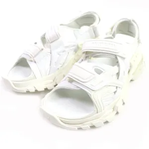 BALENCIAGA Track Sandal Leather White 41