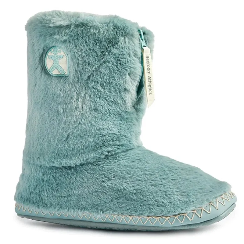 Bedroom Athletics Marilyn Classic Faux Fur Slipper Boot in Seafoam