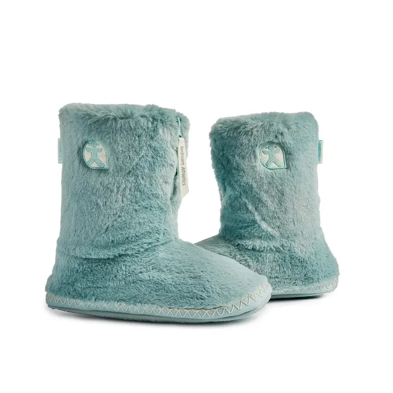 Bedroom Athletics Marilyn Classic Faux Fur Slipper Boot in Seafoam