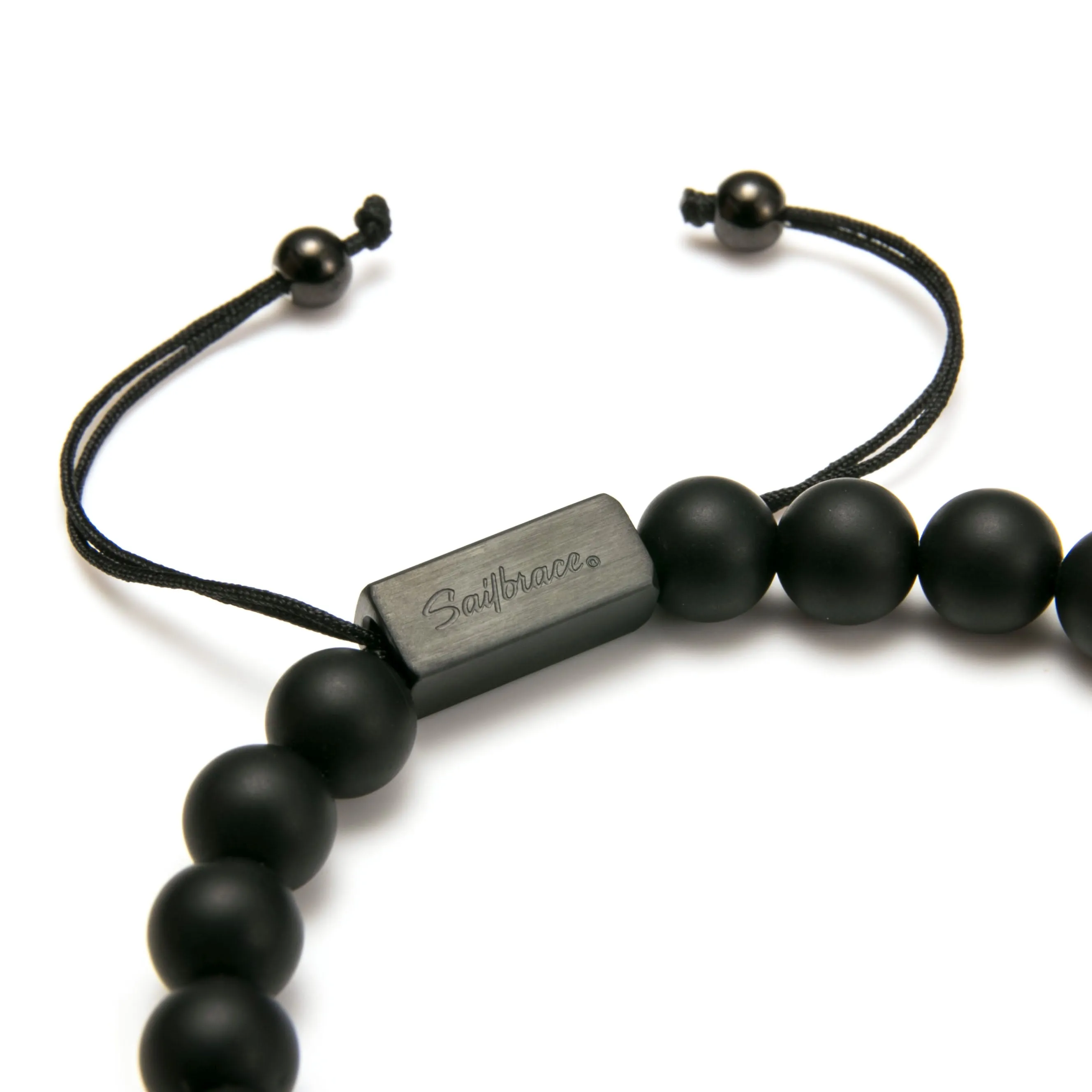 Black Tennis Beaded Bracelet