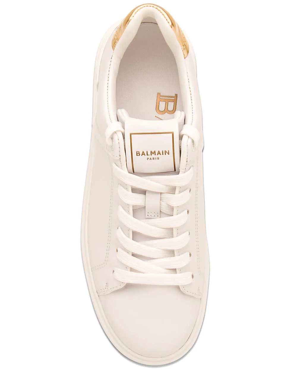 Calfskin B Court Sneaker in White