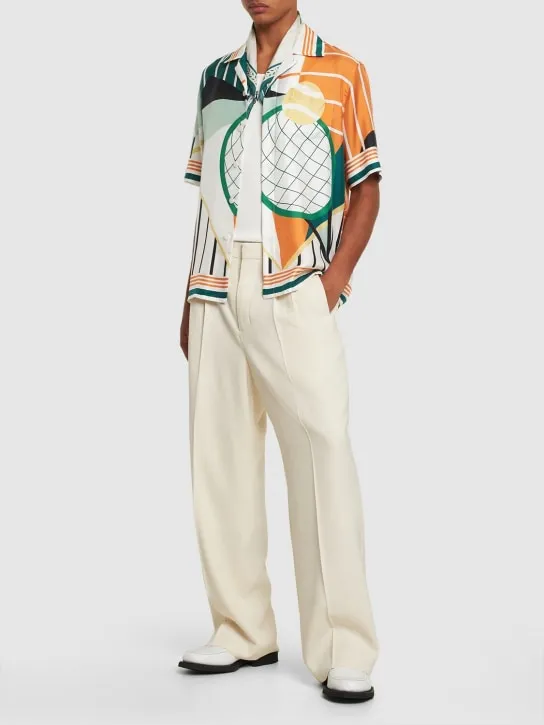 Casablanca   Court printed silk shirt 