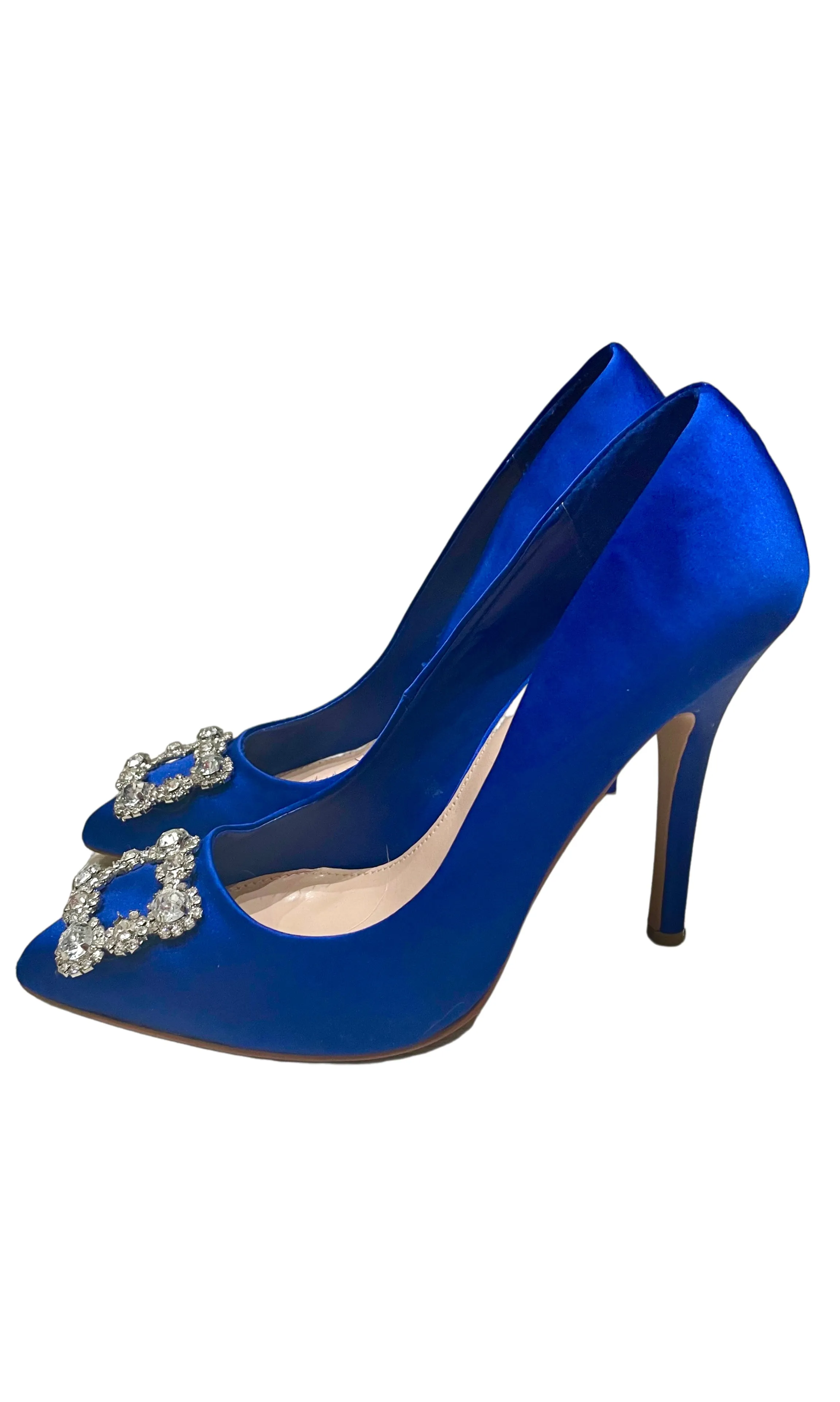 Cobalt Blue Stiletto Court Shoes