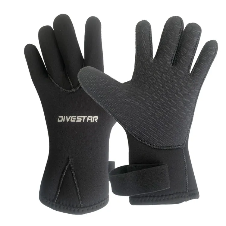 DIVESTAR Diving Gloves Cut & Stab Resistant Sports Gloves, Model: 5mm, Size: L