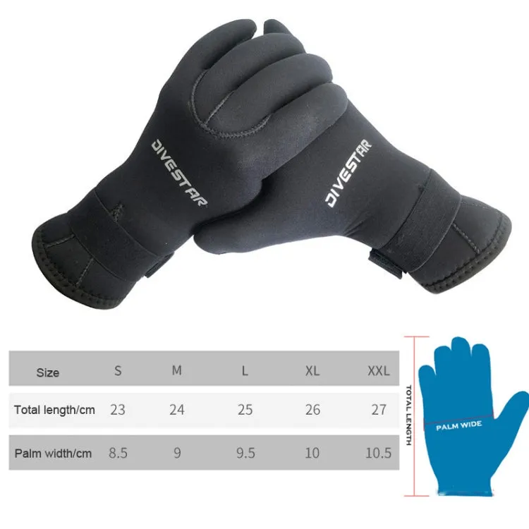 DIVESTAR Diving Gloves Cut & Stab Resistant Sports Gloves, Model: 5mm, Size: L