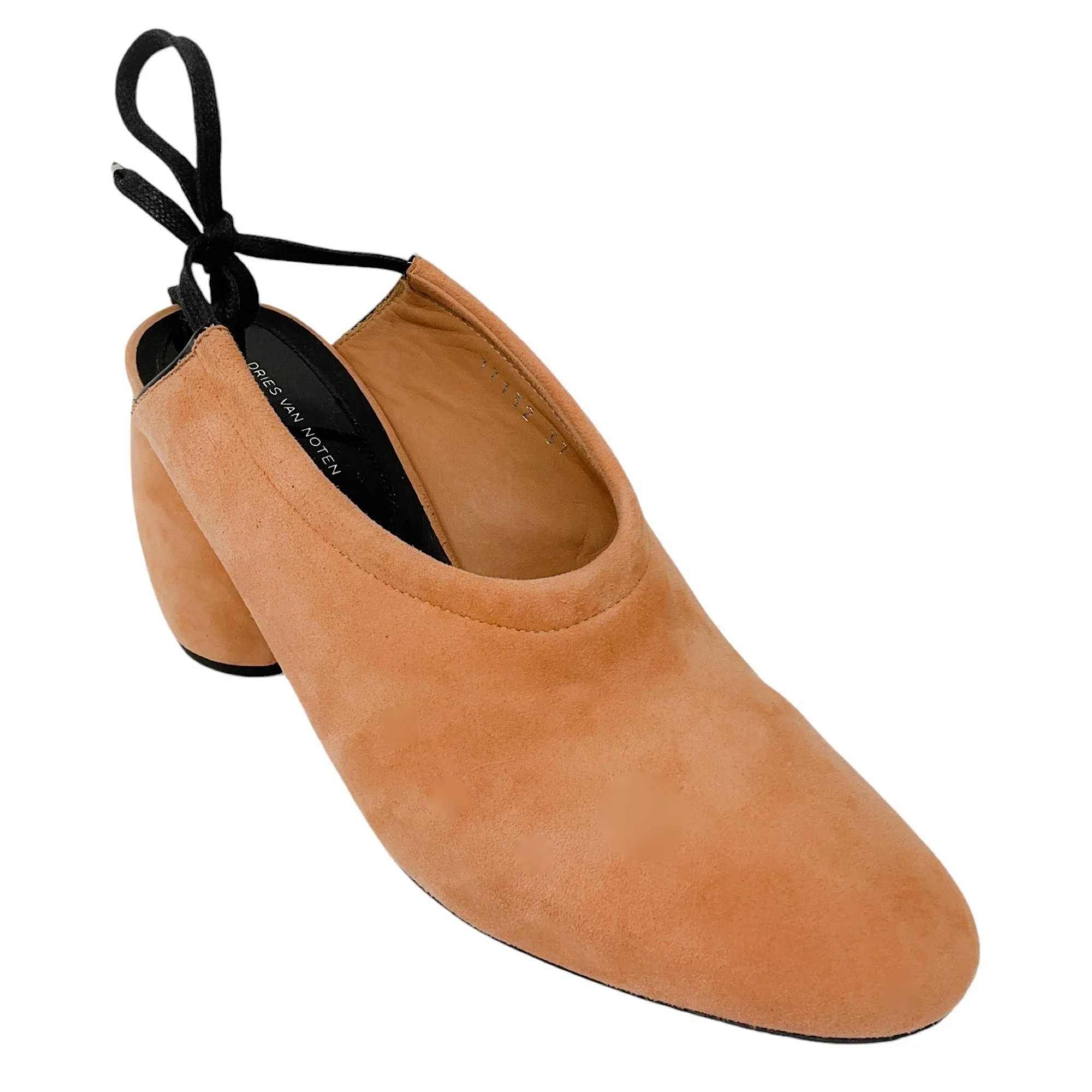 Dries Van Noten Peach Suede Mules