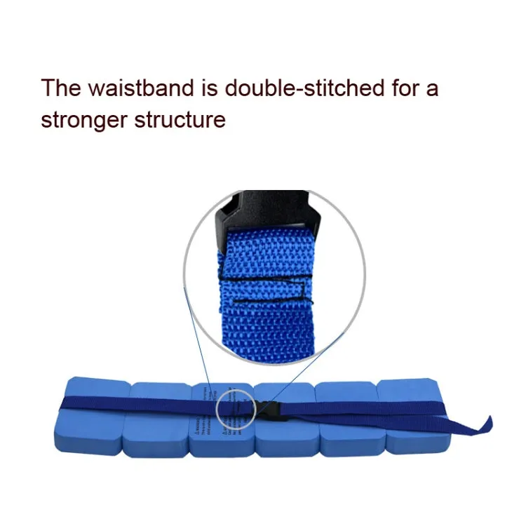 EVA Training Pool Foam Belt Adjustable Back Floating Foam Swimming Floating Waistband(Blue)