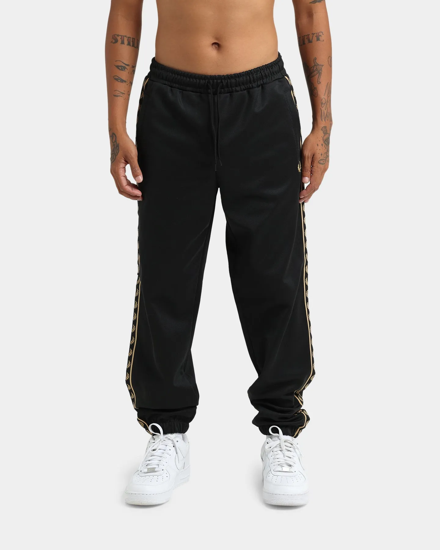 Fred Perry Gold Taped Track Pants Black