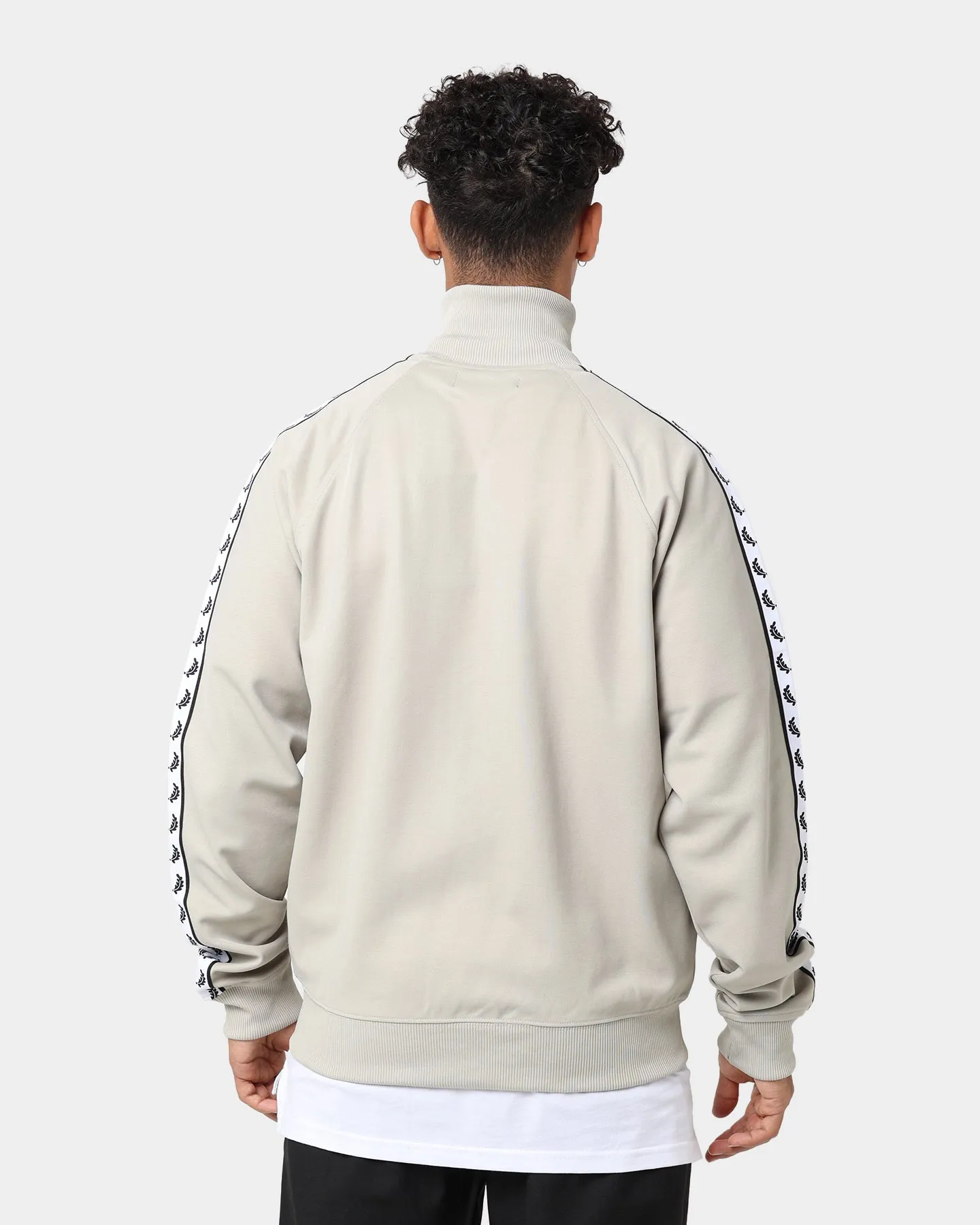 Fred Perry Taped Track Jacket Light Oyster