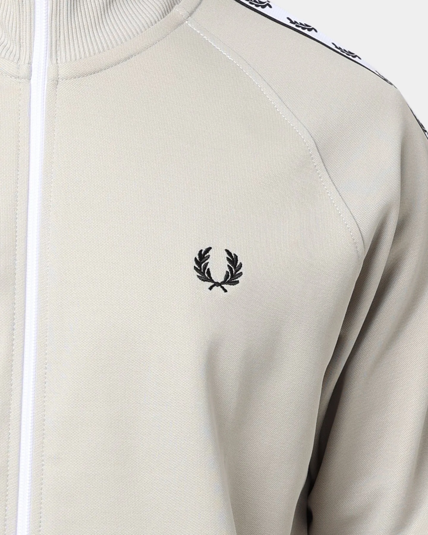 Fred Perry Taped Track Jacket Light Oyster