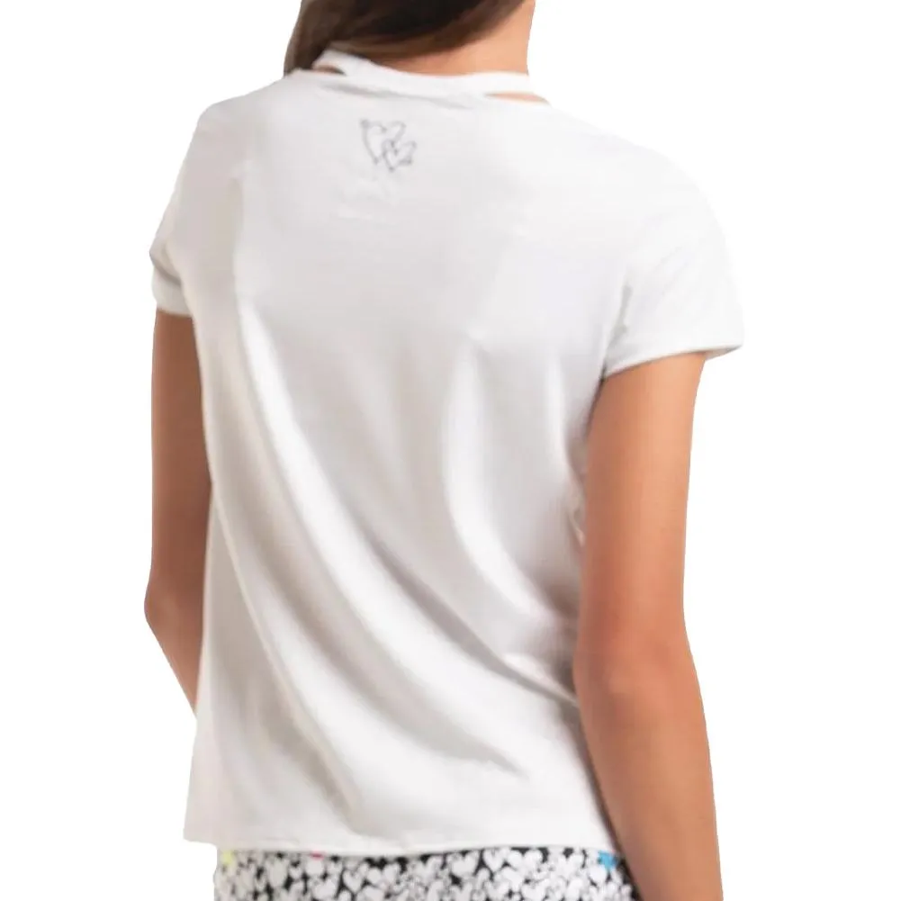 Girl's Lovely Balloon Short Sleeve Tennis Top Multicolor