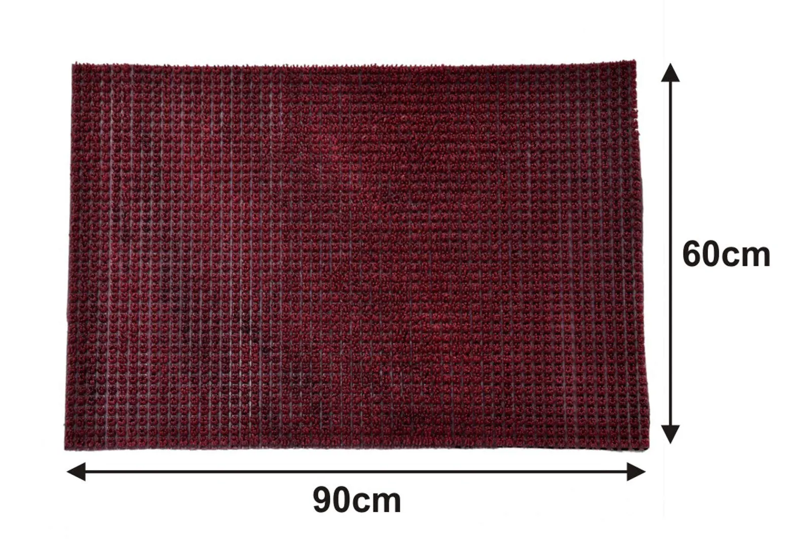 Heart Home PVC Thick Door mat Dirt Rub Off Clean/Thorn Door mat dust Remover Footwear for Offices, Hotel, Restaurant, Home, Shop(Maroon)- HEART1107, Standard