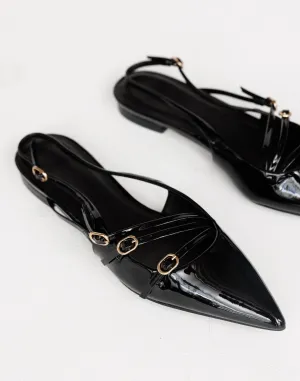 Hettie Flats (Black Patent) - By Billini