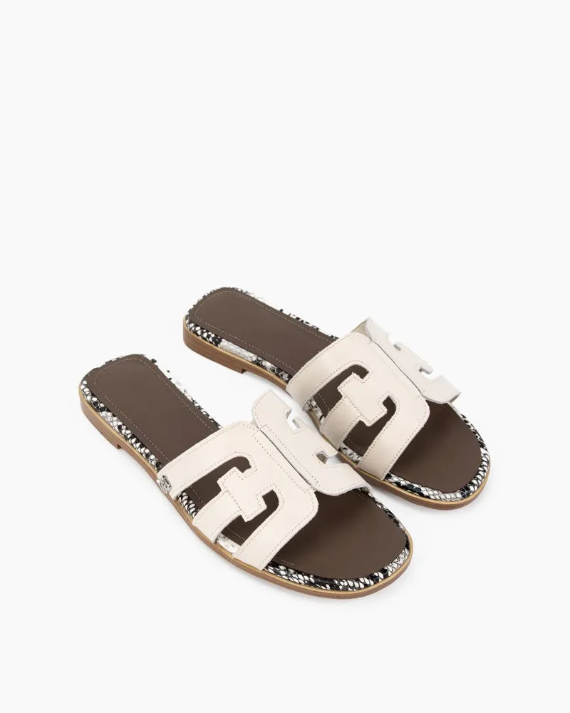 Hollow Out One-line Flat Sandals