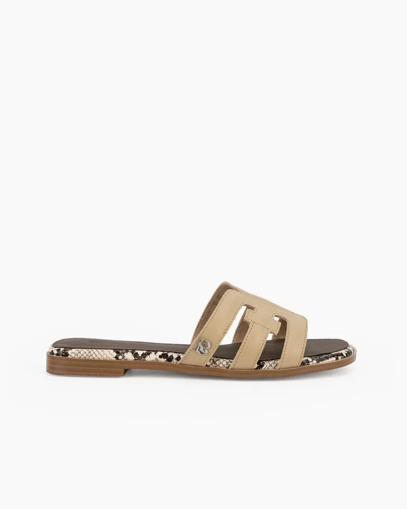 Hollow Out One-line Flat Sandals