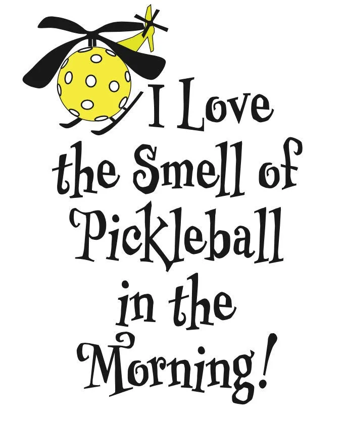 I Love The Smell Of Pickleball In The Morning | Clearance Men’s Long Sleeve Pickleball Shirt | 100% Polyester