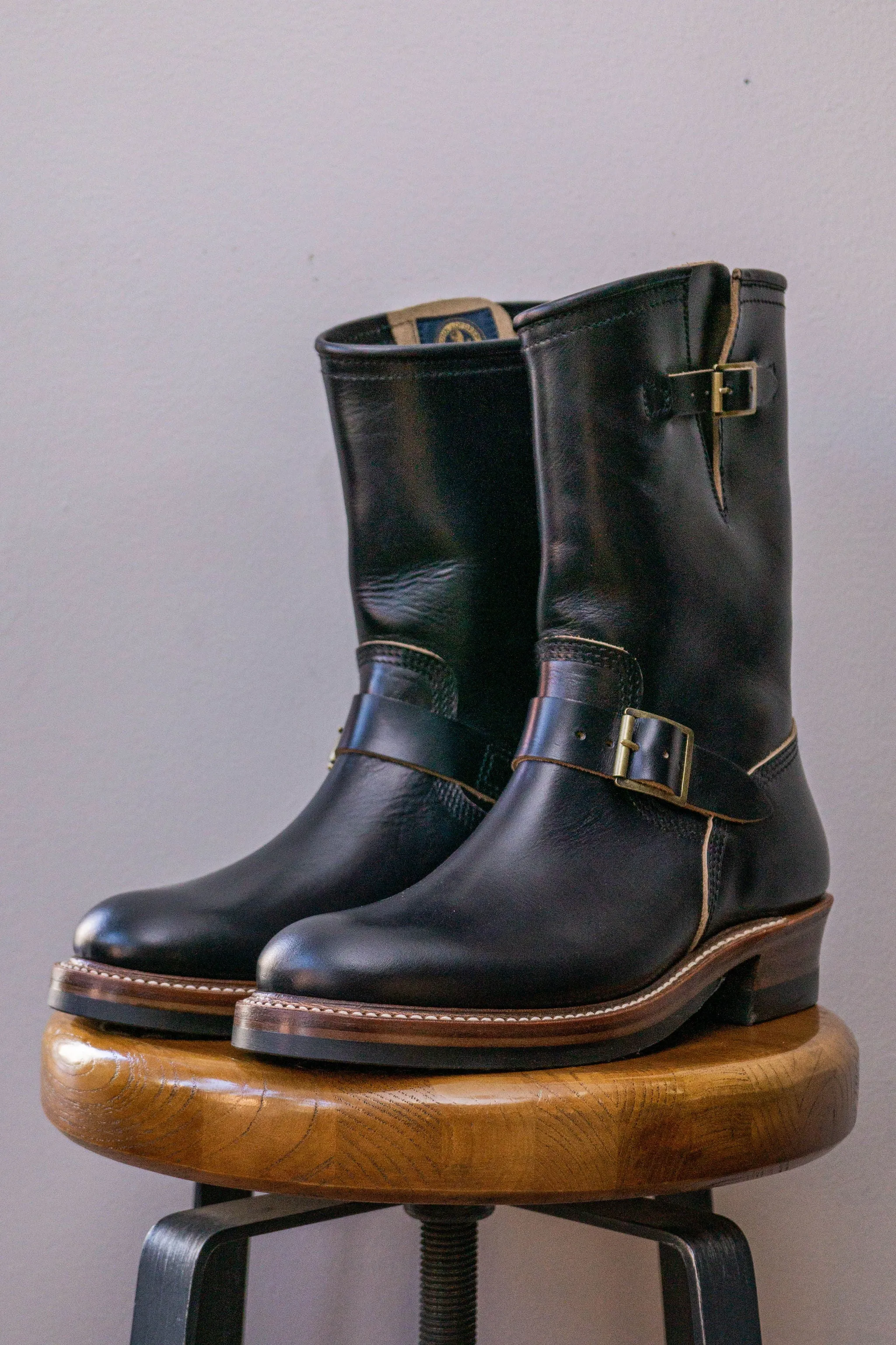 John Lofgren Wabash Engineer Boots - Horween CXL Black