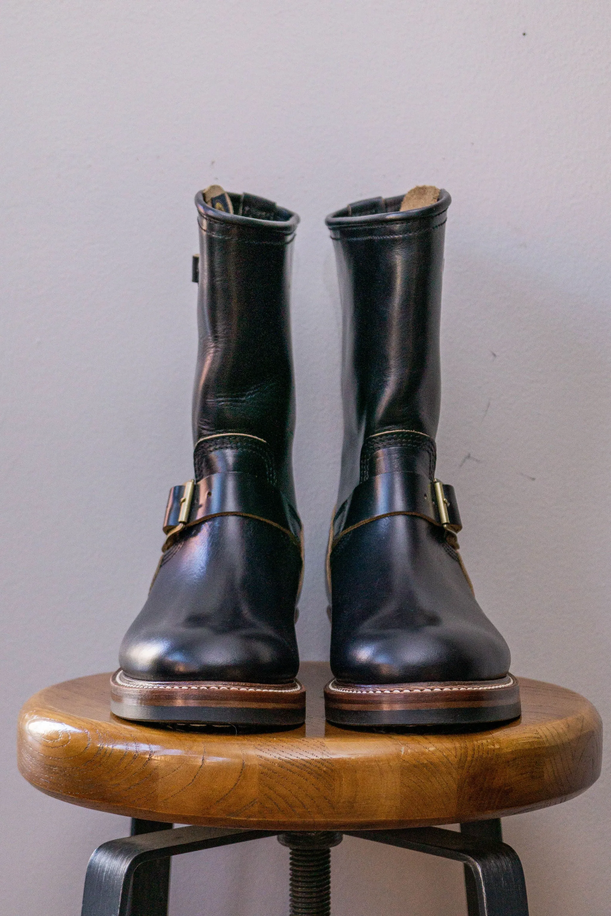 John Lofgren Wabash Engineer Boots - Horween CXL Black