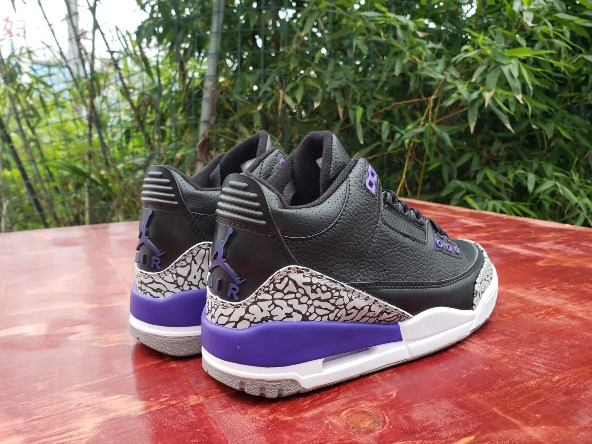 JORDAN 3 RETRO x BLACK COURT PURPLE