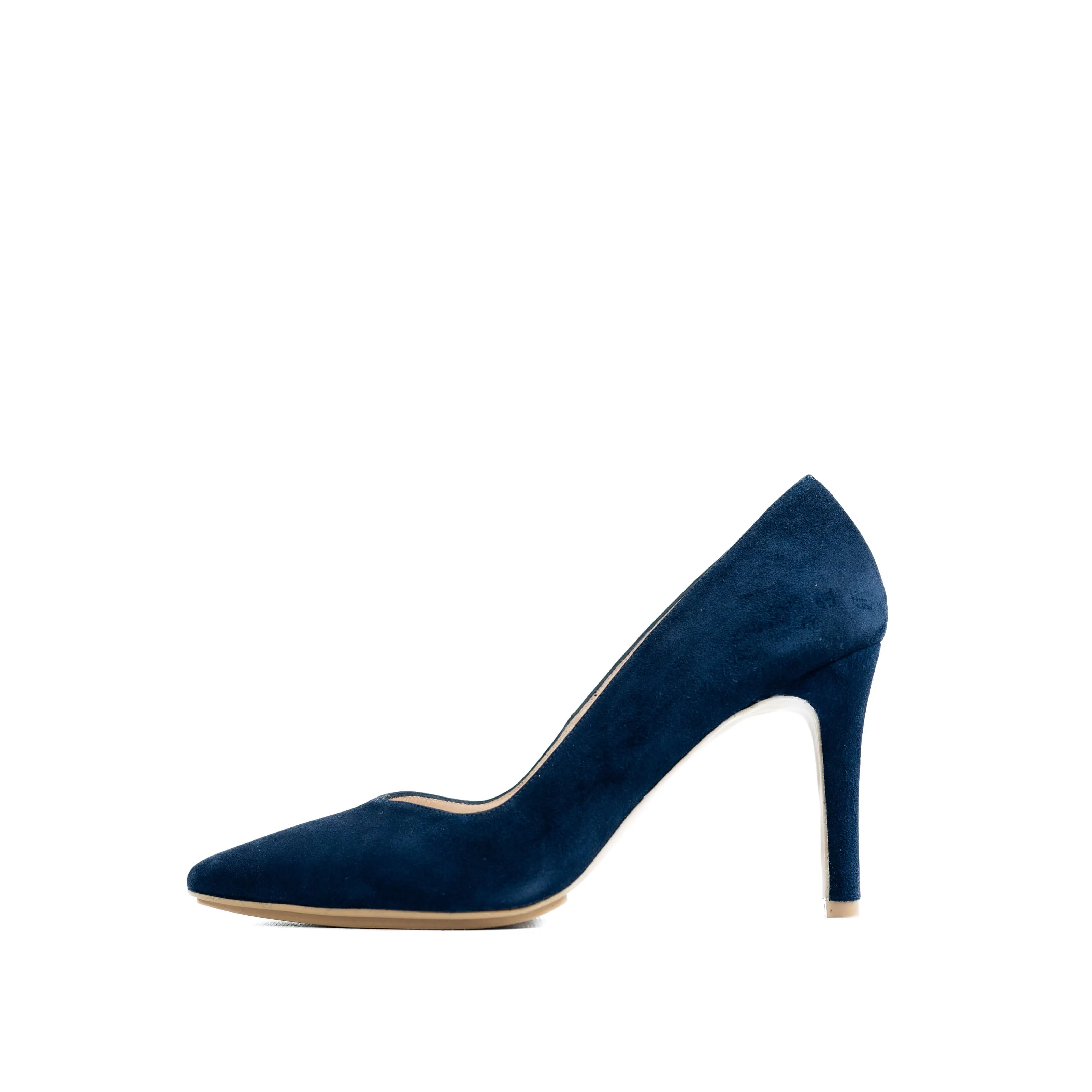 LODI Rabot Navy Suede Court Shoes