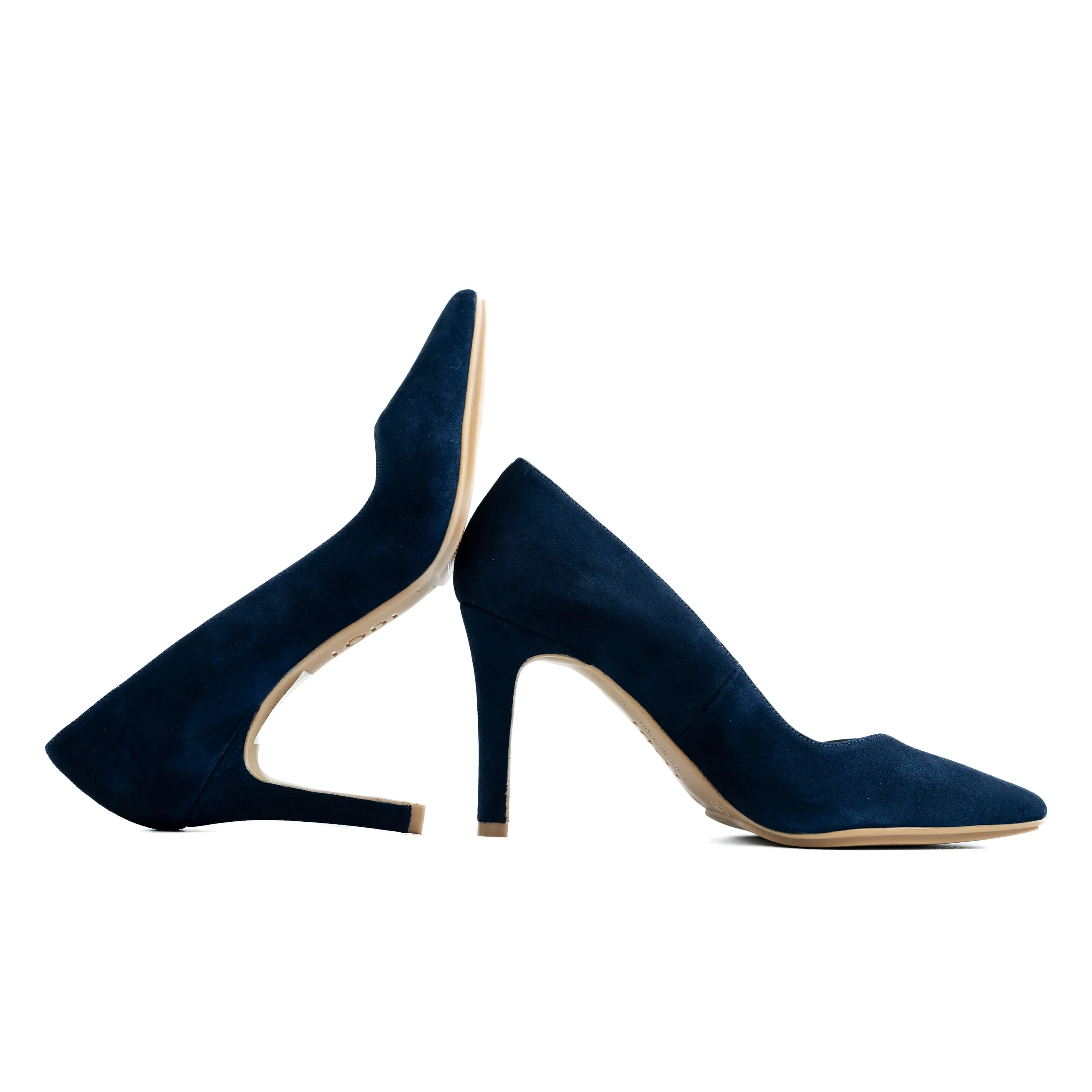 LODI Rabot Navy Suede Court Shoes