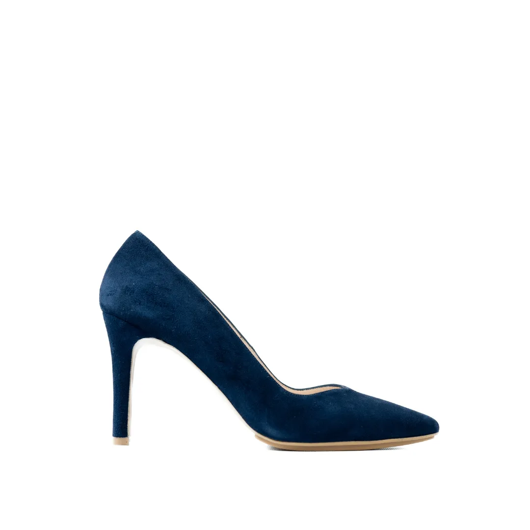 LODI Rabot Navy Suede Court Shoes