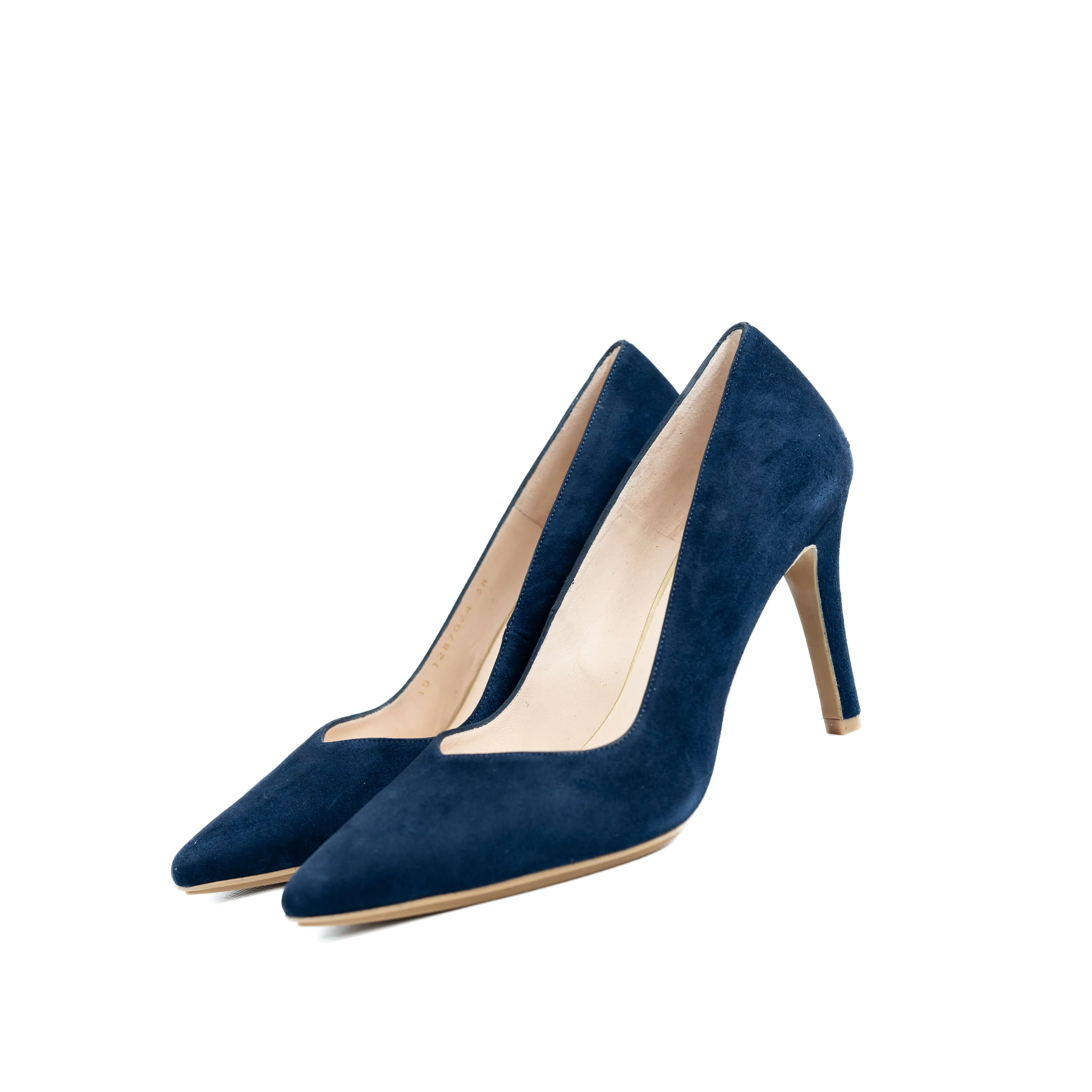 LODI Rabot Navy Suede Court Shoes