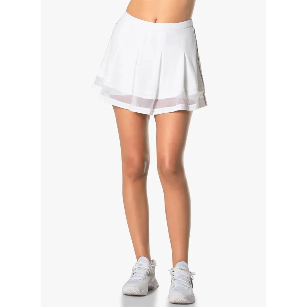 Lucky In Love Women's Essentials High Waist Premier Skirt - White