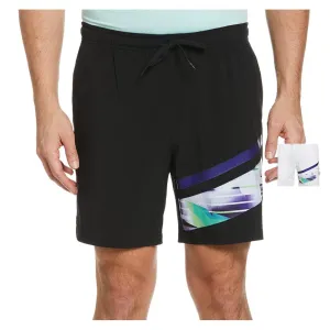 Men's 7' Printed Color Block Tennis Short