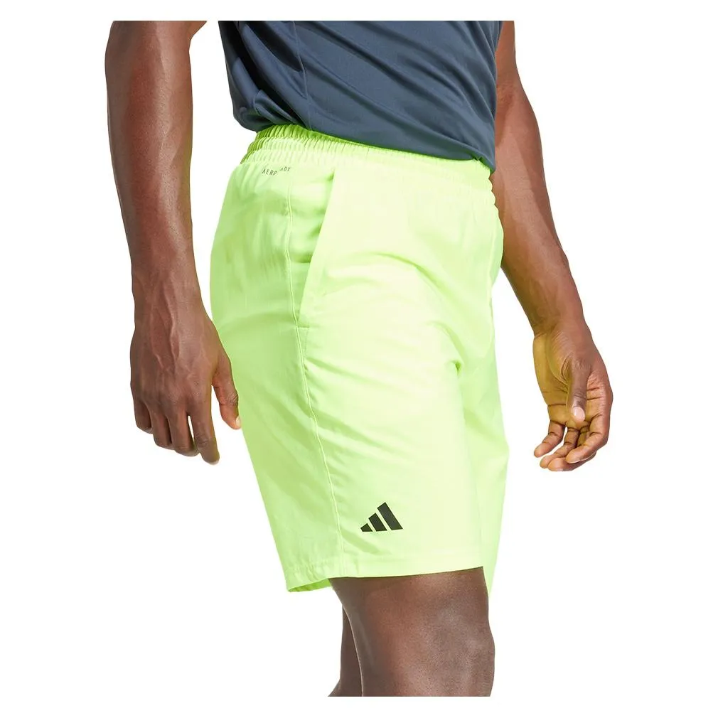 Mens Club 3 Stripe 7 Inch Tennis Short Lucid Lemon