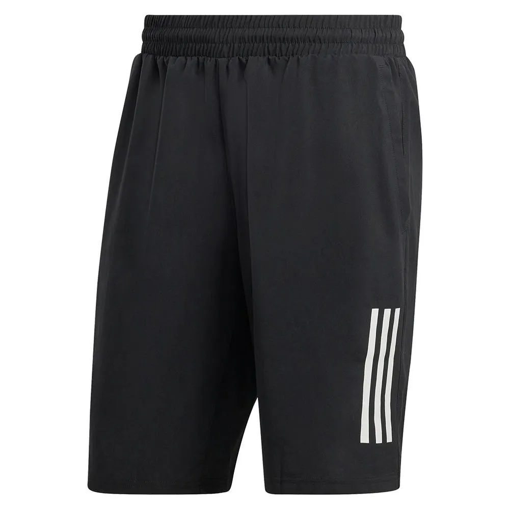 Men's Club 3-Stripe 7 Inch Tennis Shorts Black