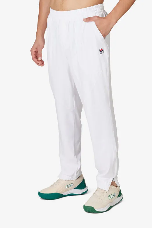 Mens Fila Woven Court Track Pant (White)