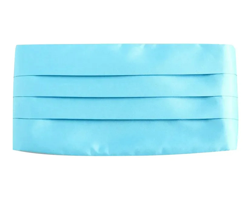 Mens Sky Blue Adjustable Cummerbund