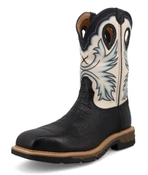 Men's Twisted X 11" Work Boot Black/Bone