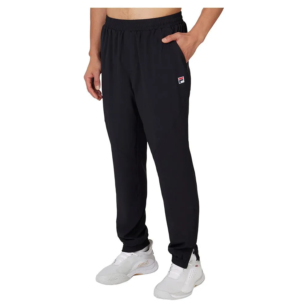 Men's Woven Court Tennis Track Pant Black