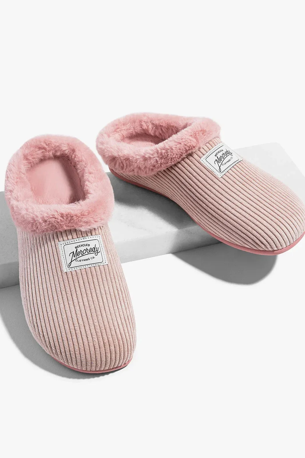 Mercredy Pink Cord Slipper - Pana Rosa