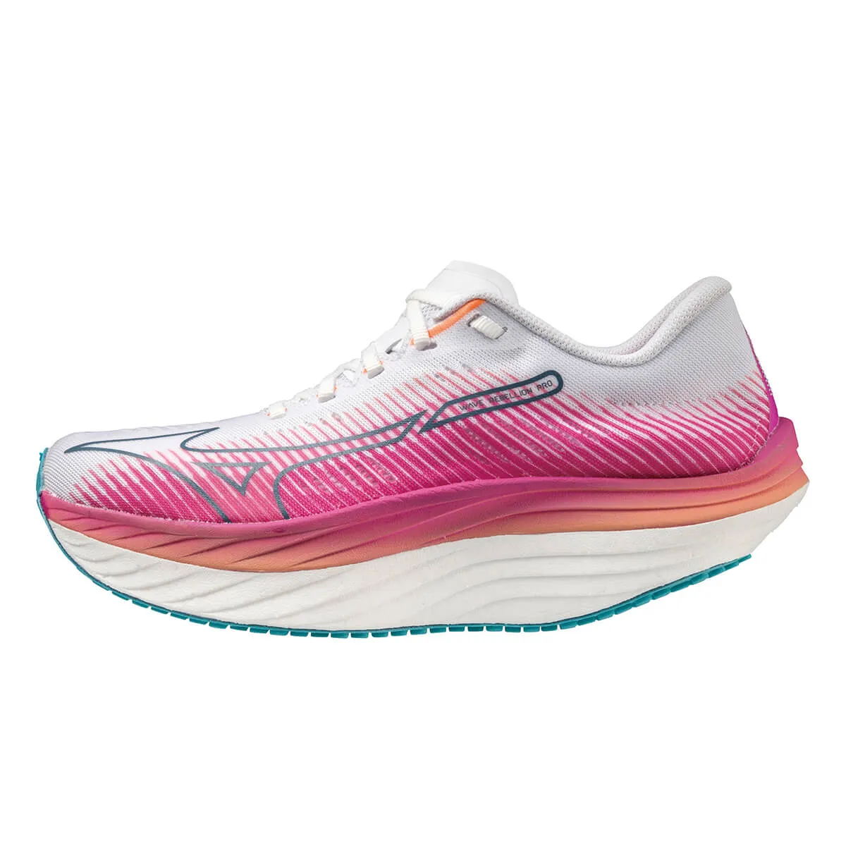 Mizuno Wave Rebellion Pro Womens | White/silver/87 C