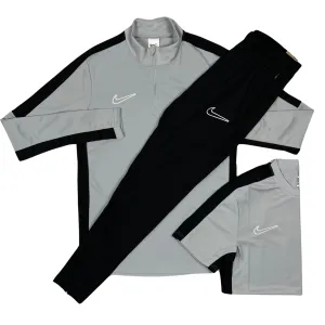 Nike Academy Drill Zip / TShirt / Pants Tracksuit - Grey Black