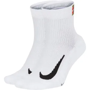 Nike Multiplier Max Ankle 2 Pack Socks - White