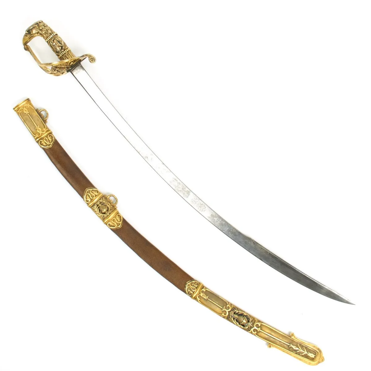 Original 1823 British Silver Gilt King George IVth Presentation Sword by Prosser- Presented to Lt. Col. Stephen Arthur Goodman