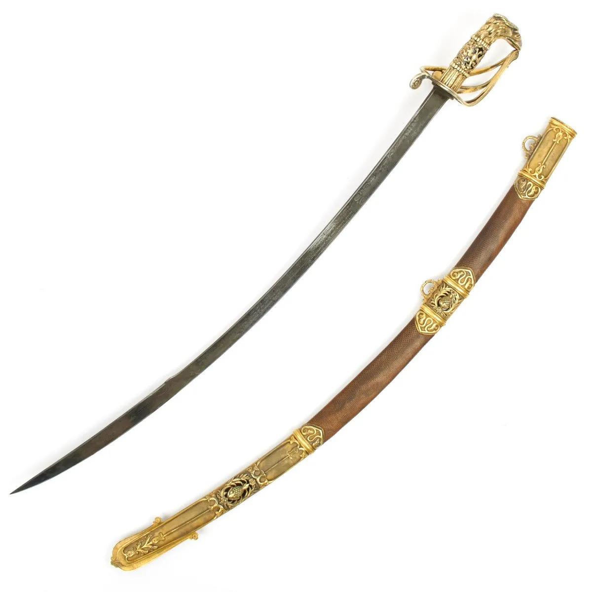 Original 1823 British Silver Gilt King George IVth Presentation Sword by Prosser- Presented to Lt. Col. Stephen Arthur Goodman