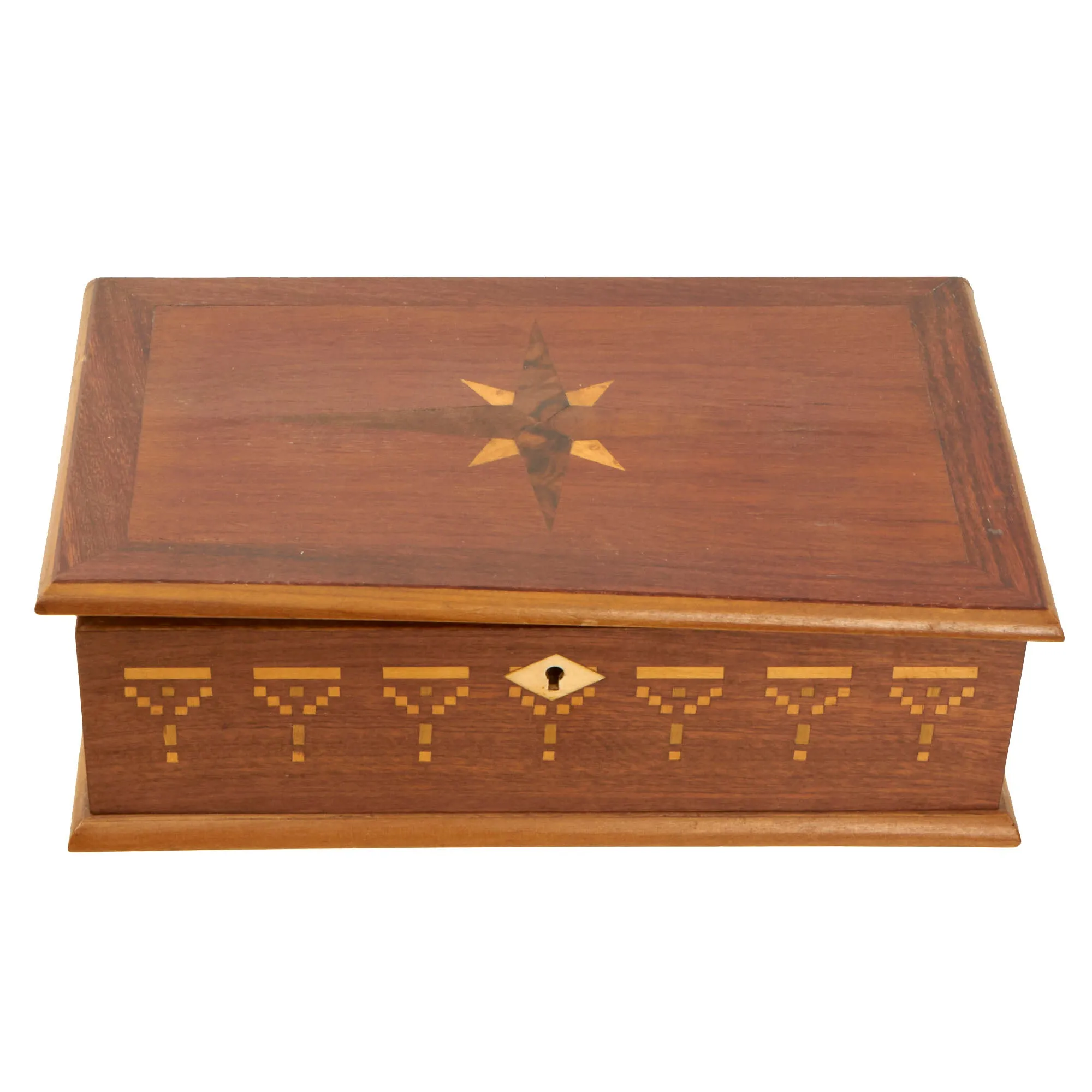 Original Belgian WWI Military Refugee Camp Zeist (Internment Camp Amersfoort) Wood Souvenir Keepsake Box - Featured In The Book “Trench Art, An Illustrated History” by Jane Kimball on Page 247